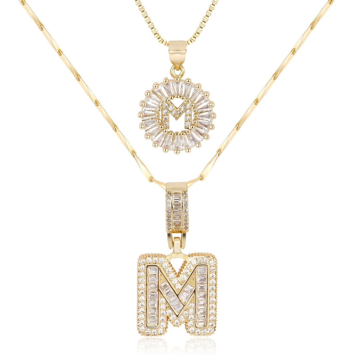 2-Piece Initial Necklace Set