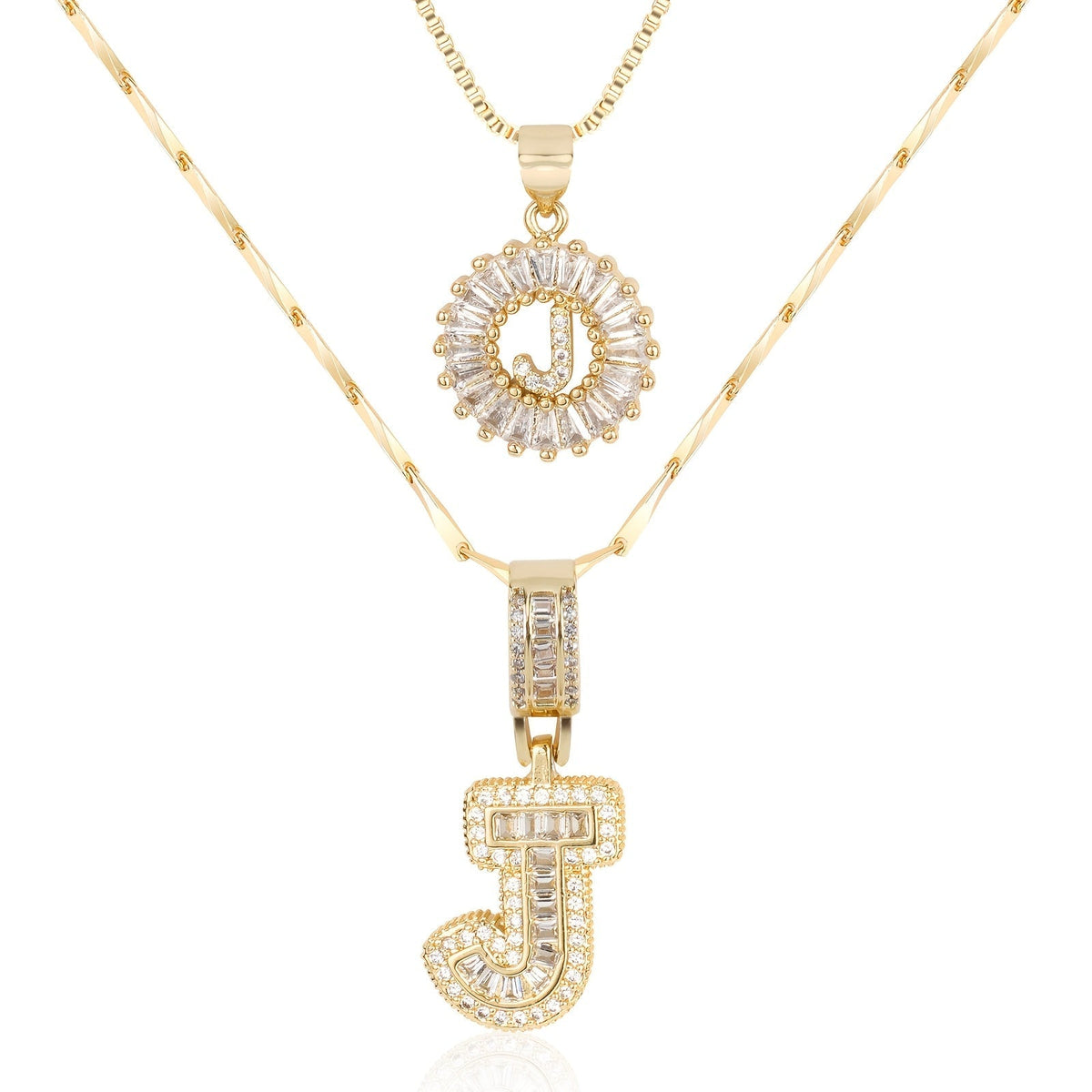 2-Piece Initial Necklace Set