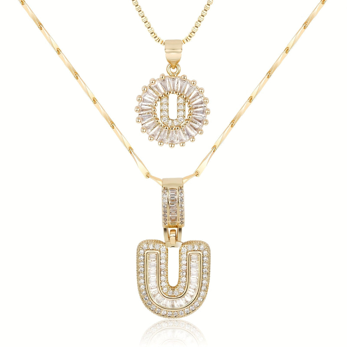 2-Piece Initial Necklace Set