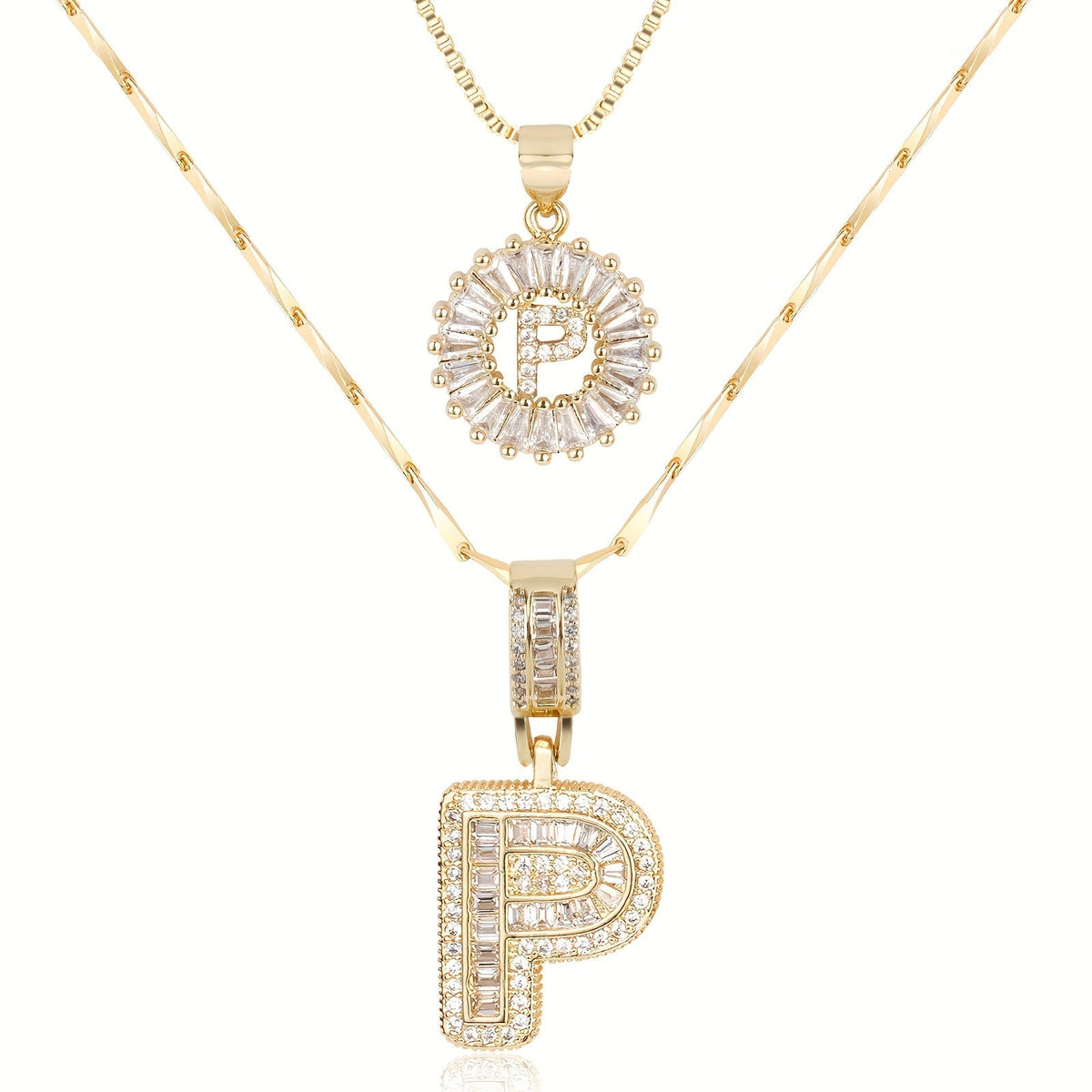 2-Piece Initial Necklace Set