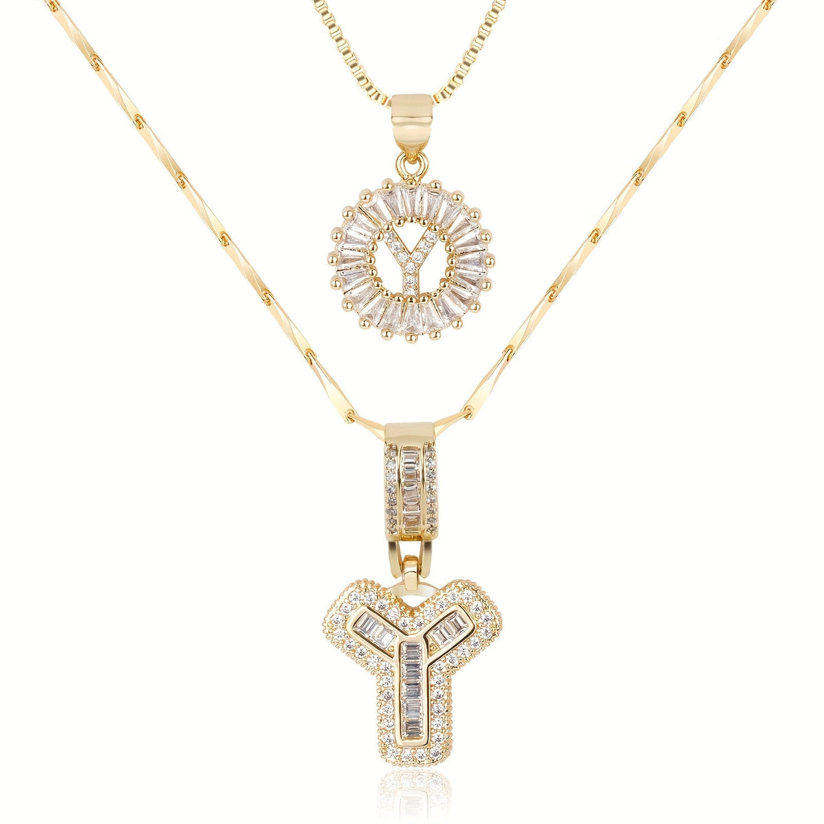 2-Piece Initial Necklace Set
