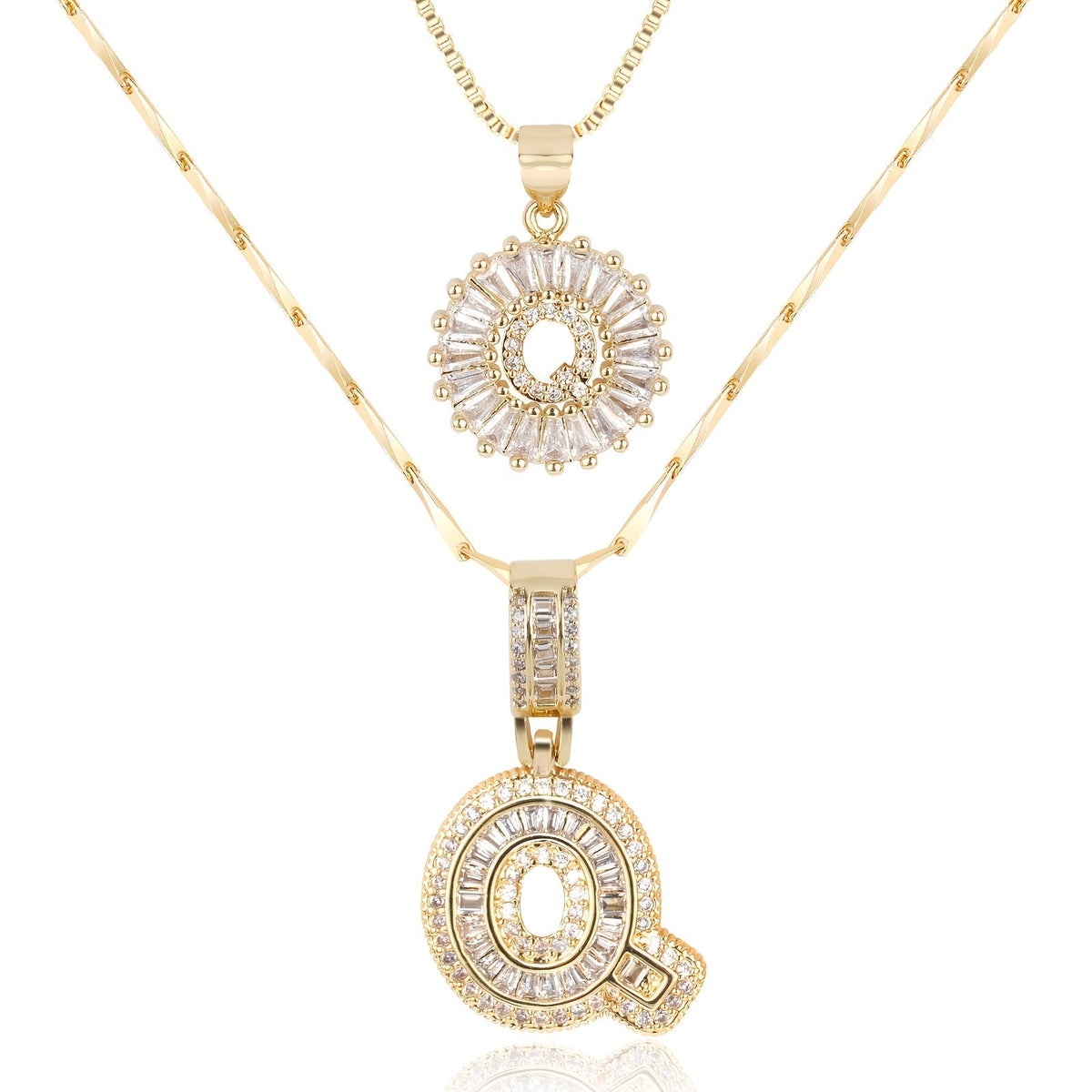 2-Piece Initial Necklace Set