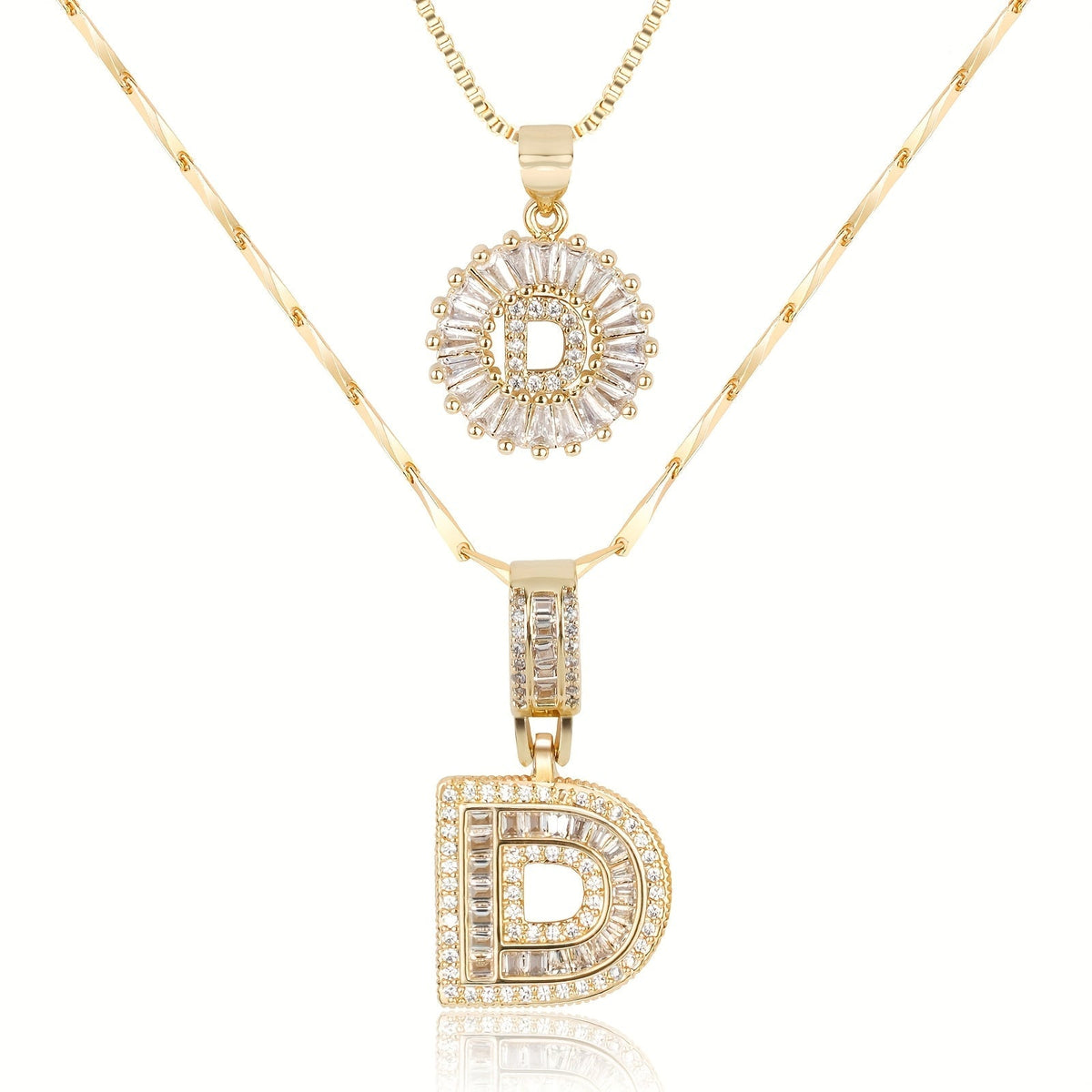 2-Piece Initial Necklace Set