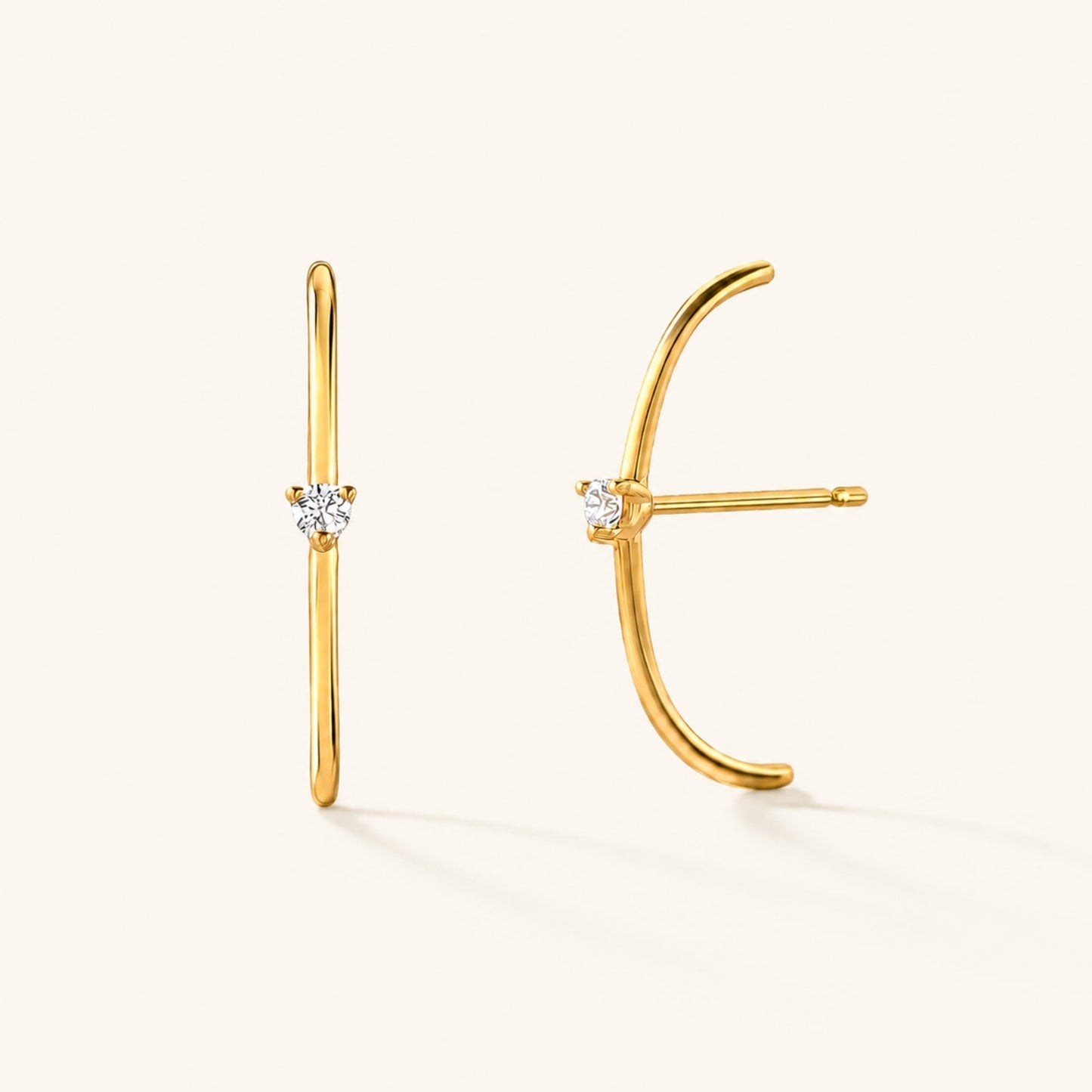 Diamond Arc Earrings