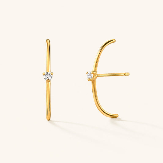 Diamond Arc Earrings