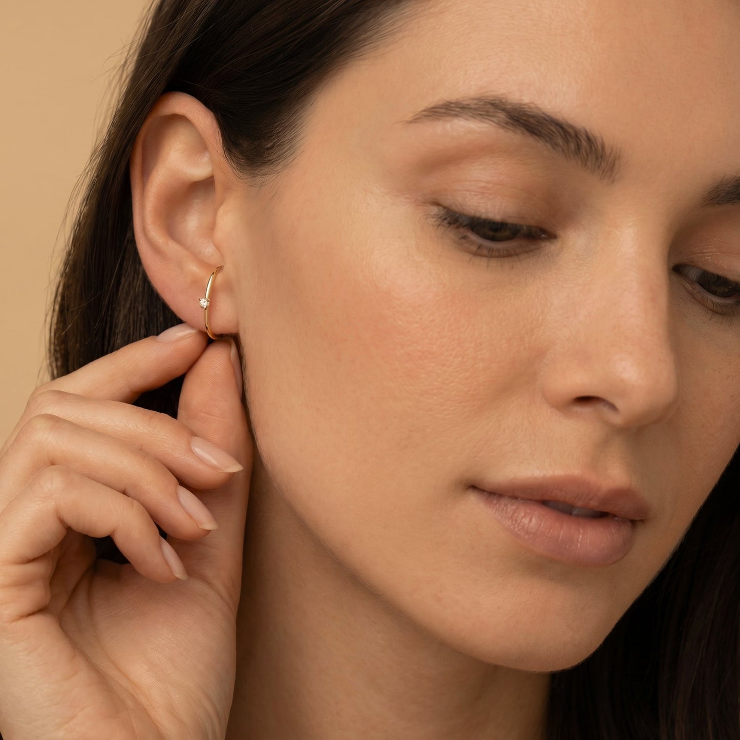 Diamond Arc Earrings
