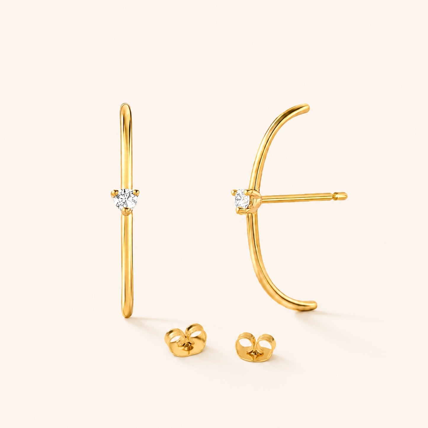 Diamond Arc Earrings