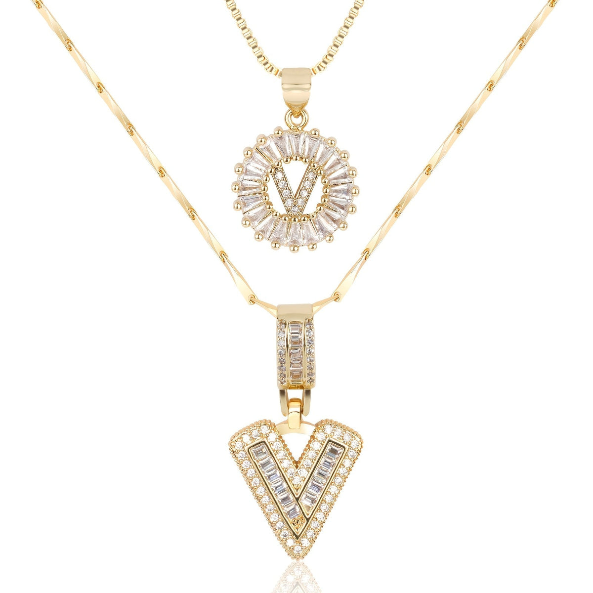 2-Piece Initial Necklace Set