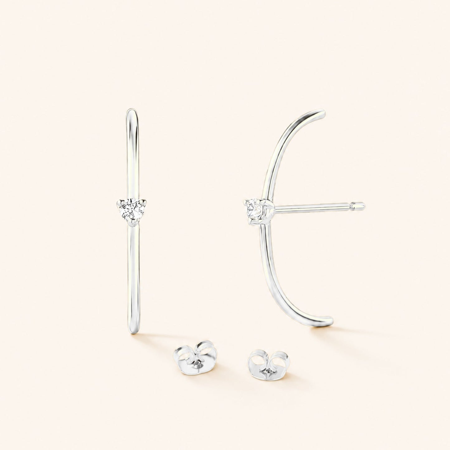 Diamond Arc Earrings