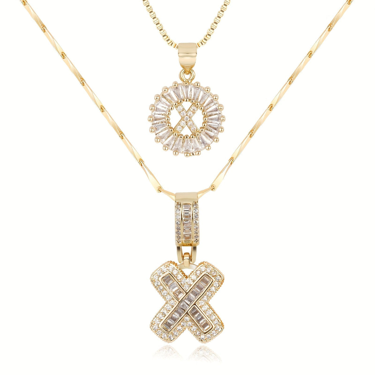 2-Piece Initial Necklace Set