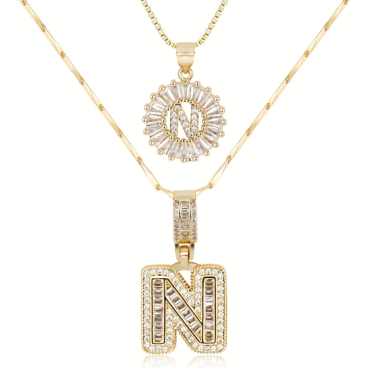2-Piece Initial Necklace Set