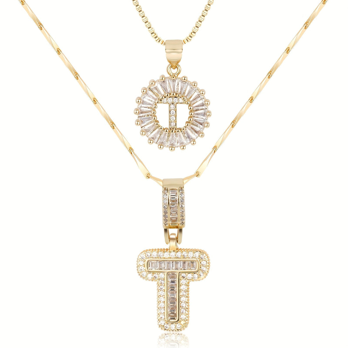 2-Piece Initial Necklace Set