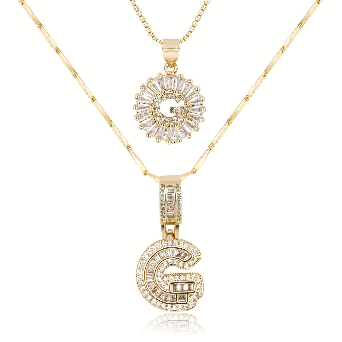 2-Piece Initial Necklace Set