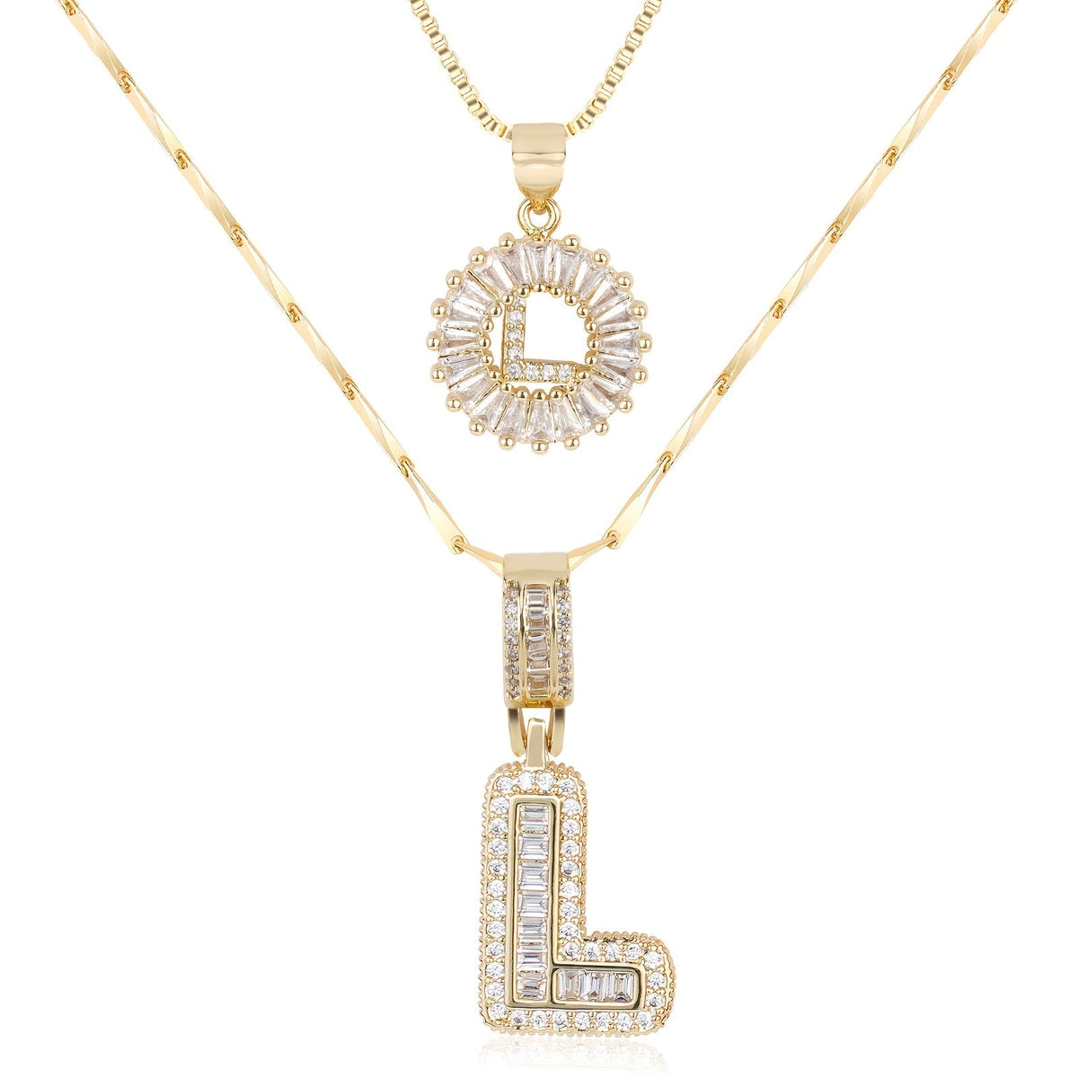 2-Piece Initial Necklace Set