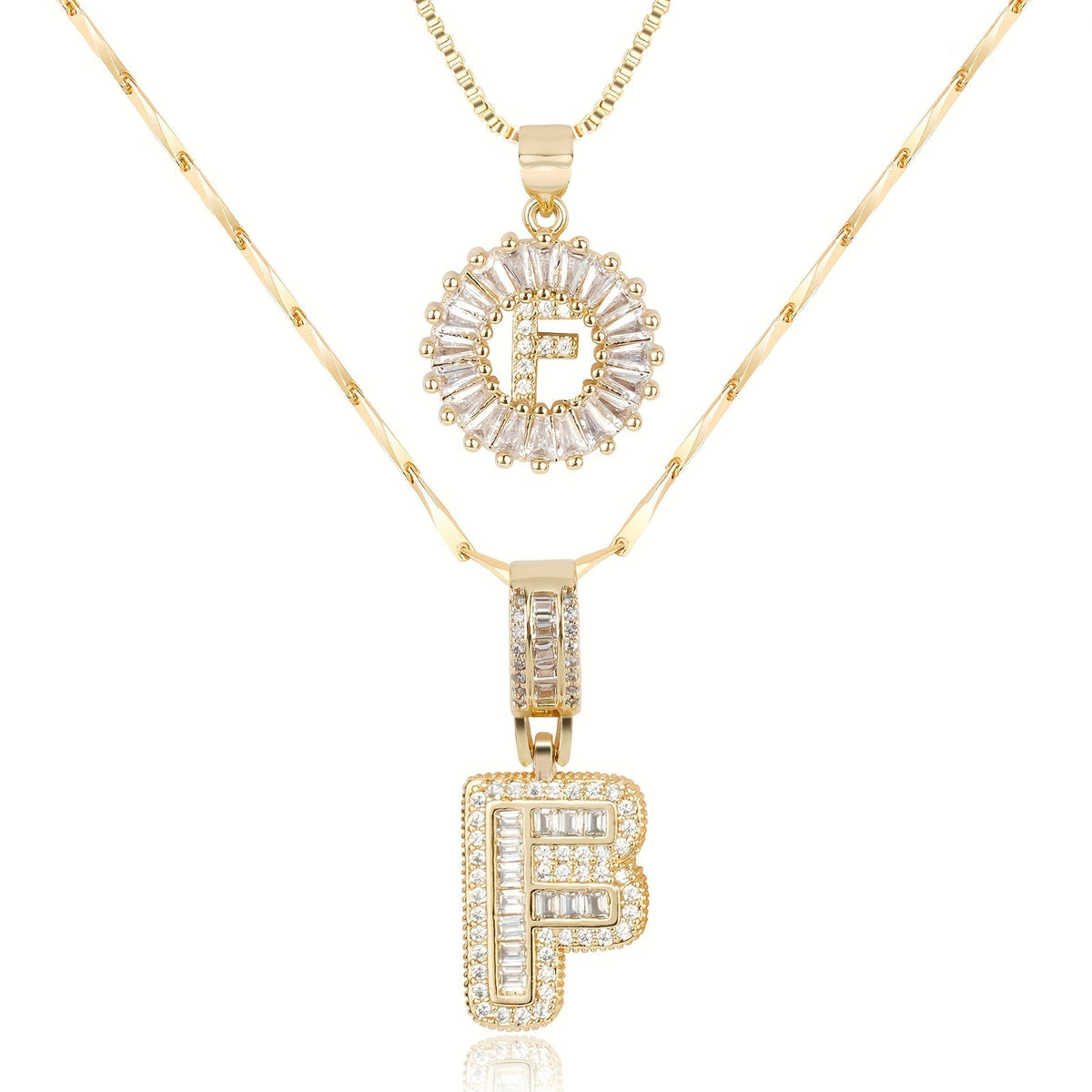2-Piece Initial Necklace Set