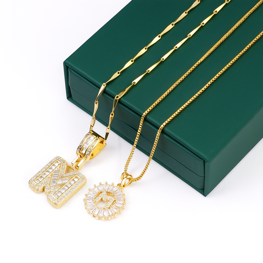 2-Piece Initial Necklace Set