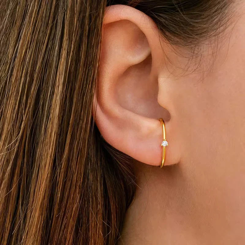 Diamond Arc Earrings