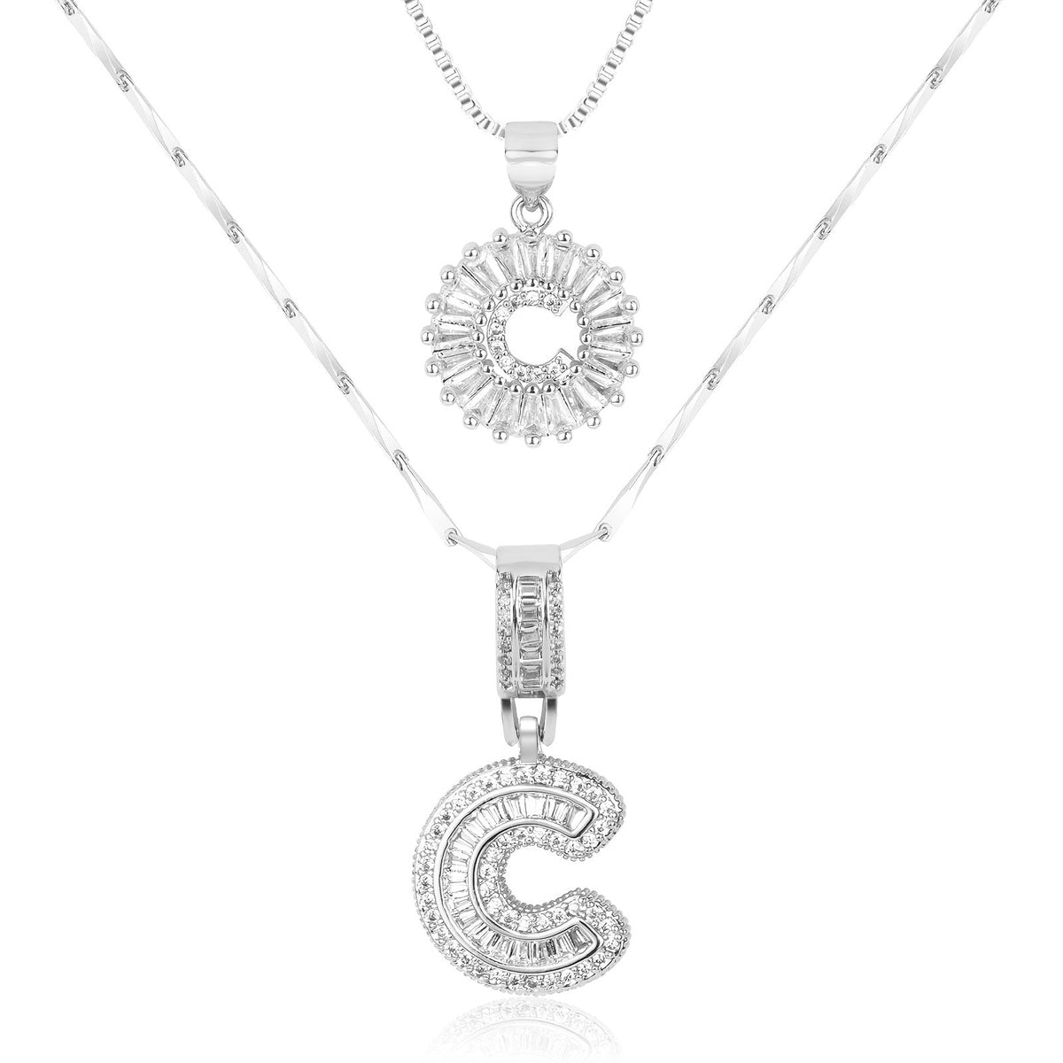 2-Piece Initial Necklace Set