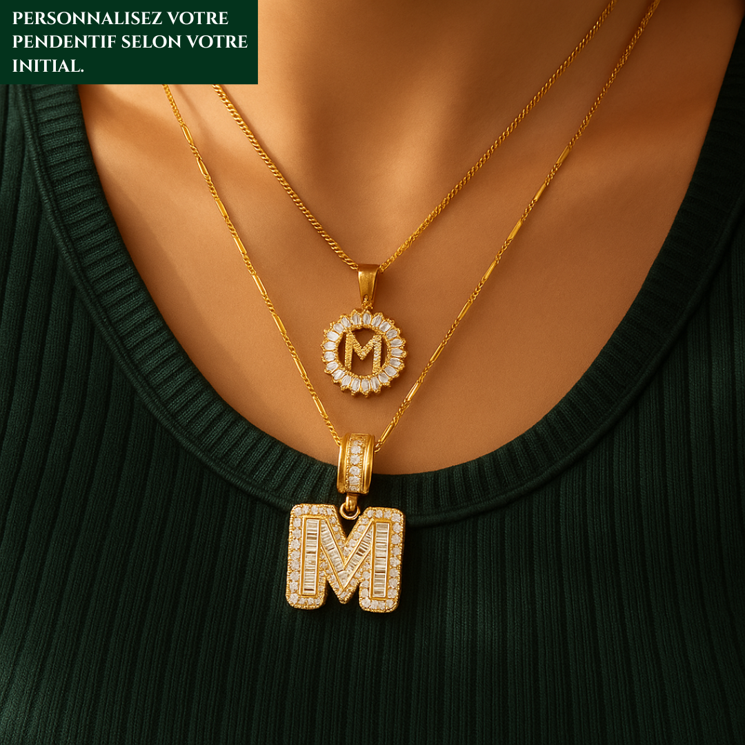 2-Piece Initial Necklace Set