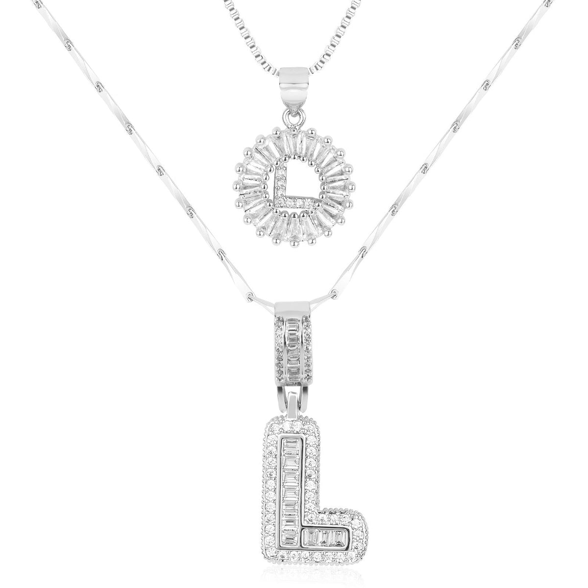 2-Piece Initial Necklace Set