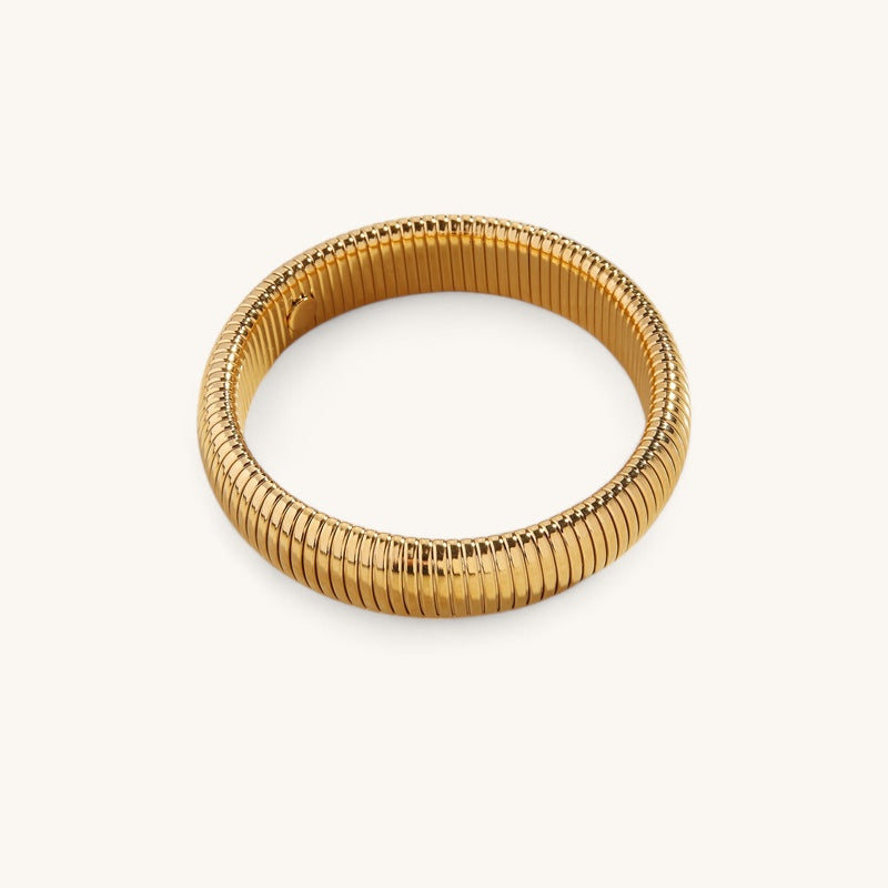 Ribbed Bangle Bracelet