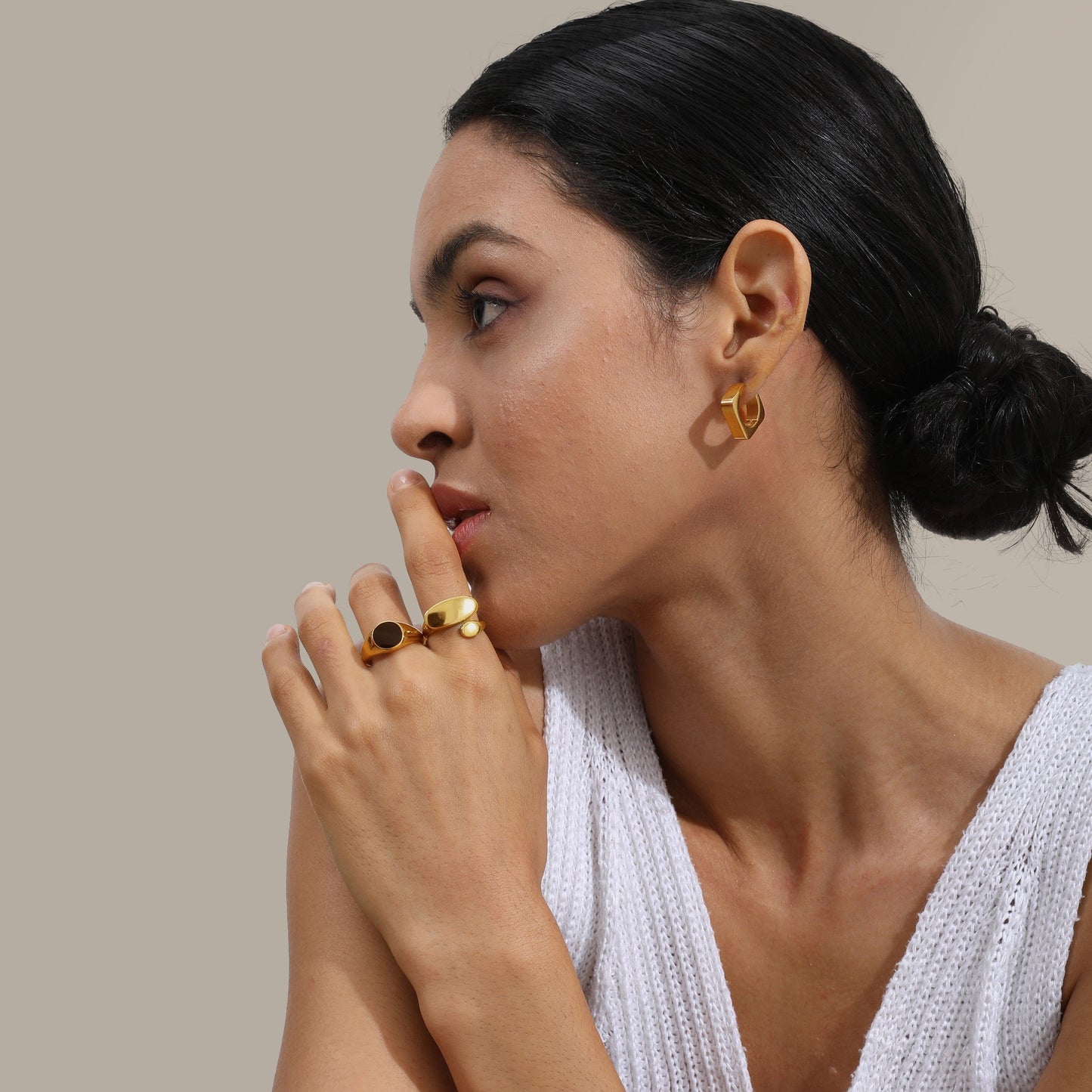 Mini Square Earrings