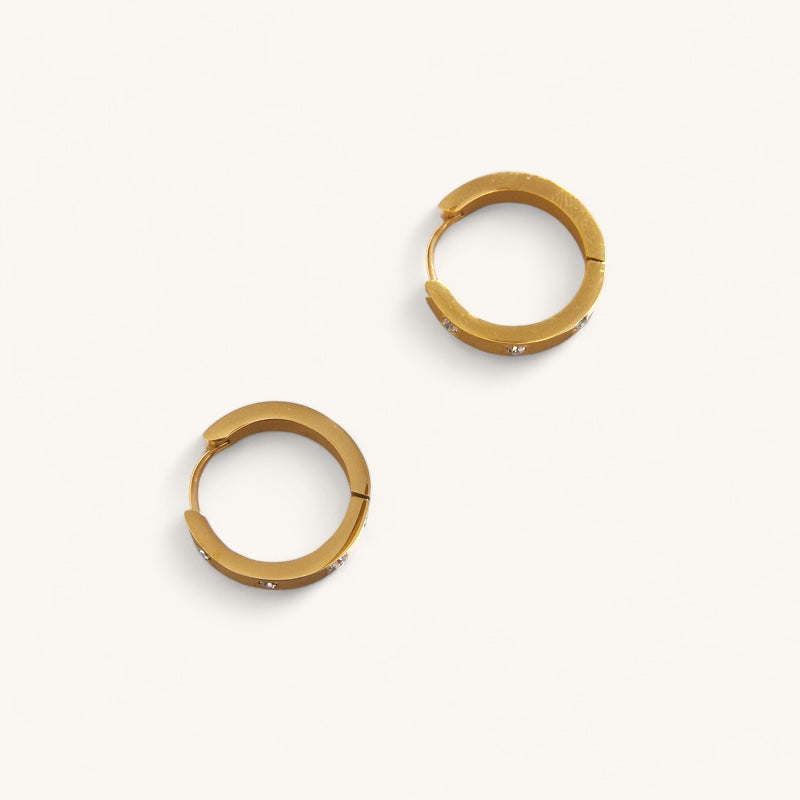 Pave Mini Hoops