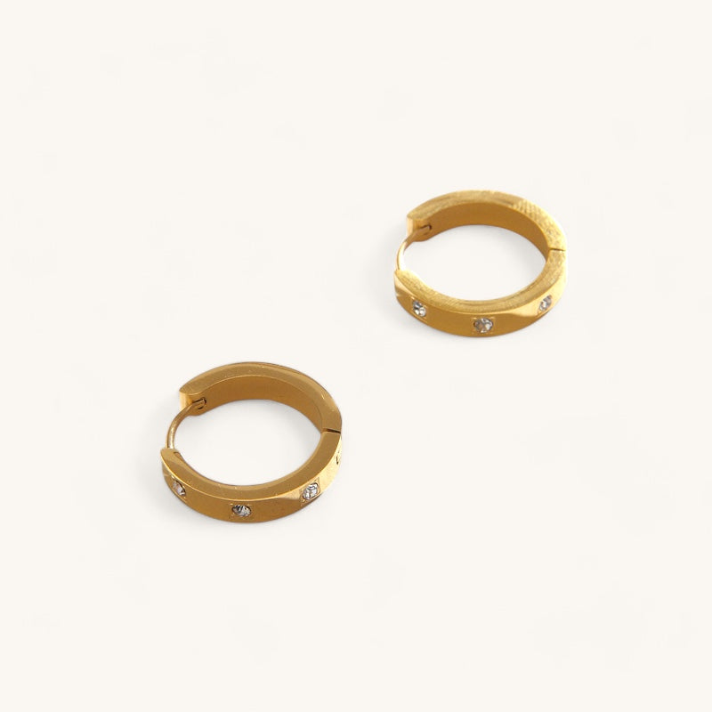 Pave Mini Hoops