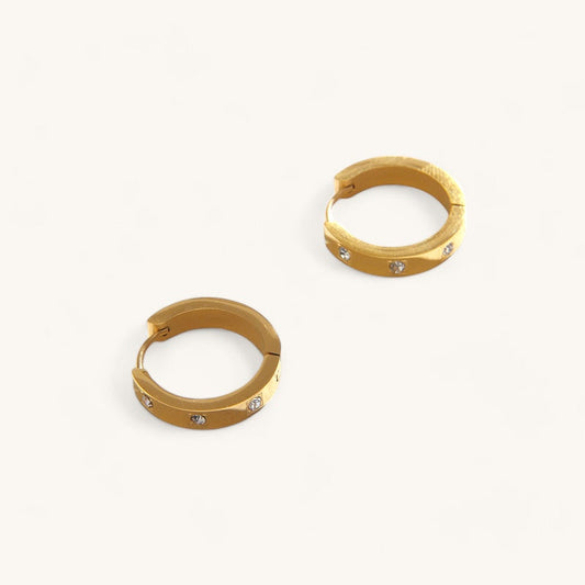 Pave Mini Hoops