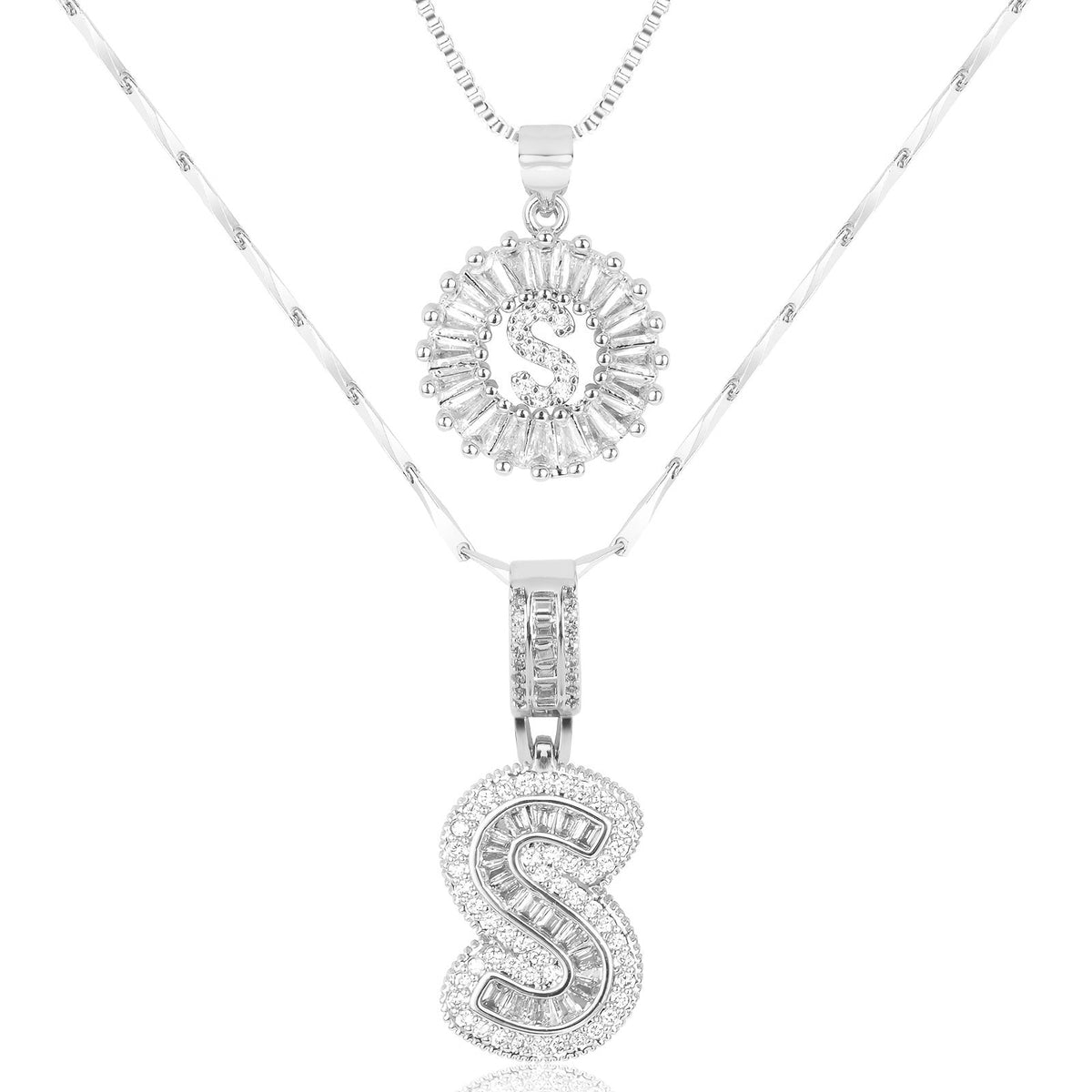 2-Piece Initial Necklace Set