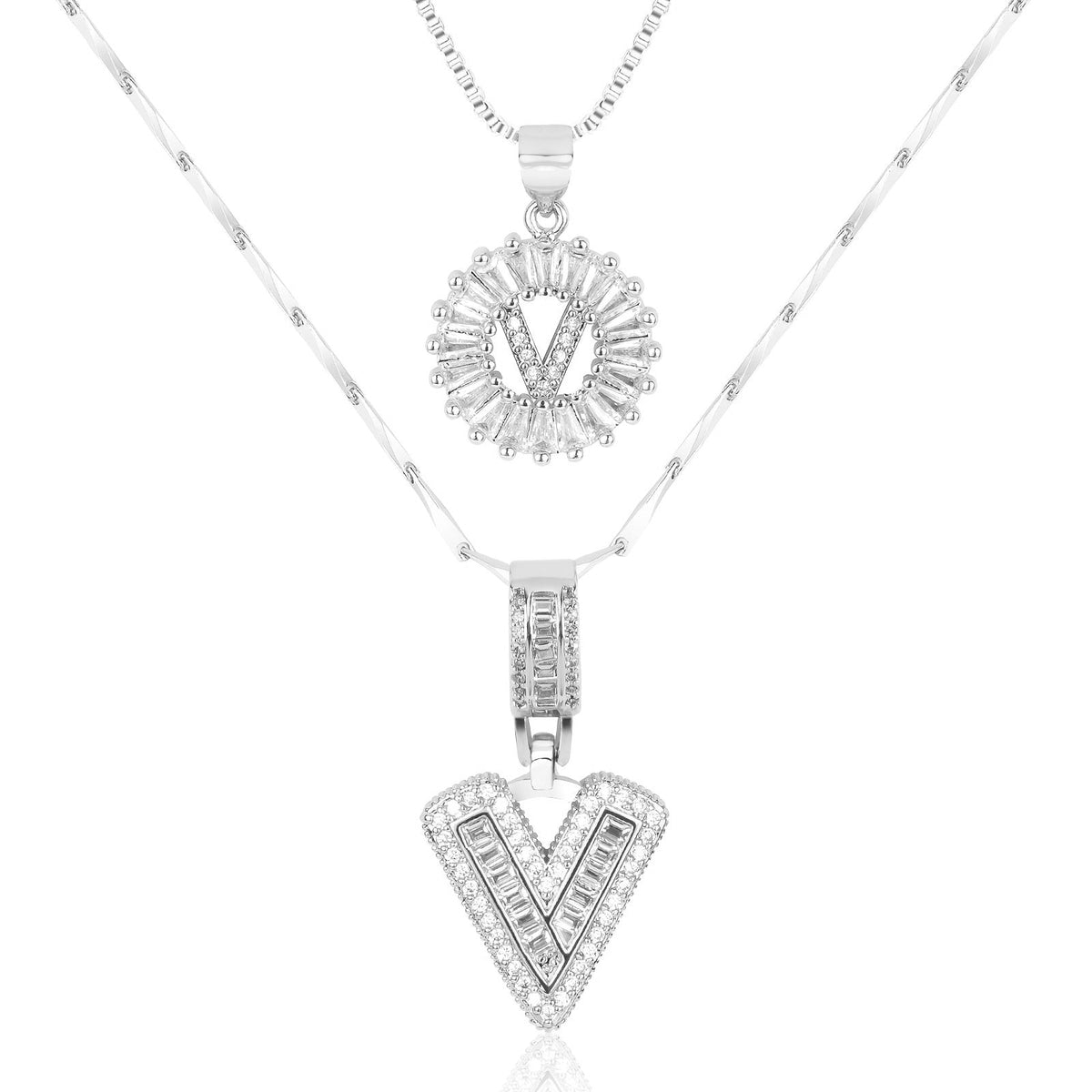 2-Piece Initial Necklace Set