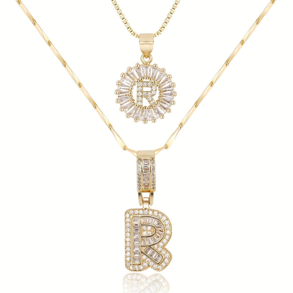 2-Piece Initial Necklace Set