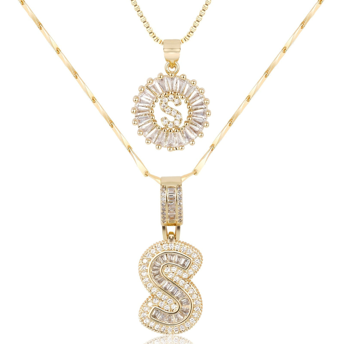 2-Piece Initial Necklace Set