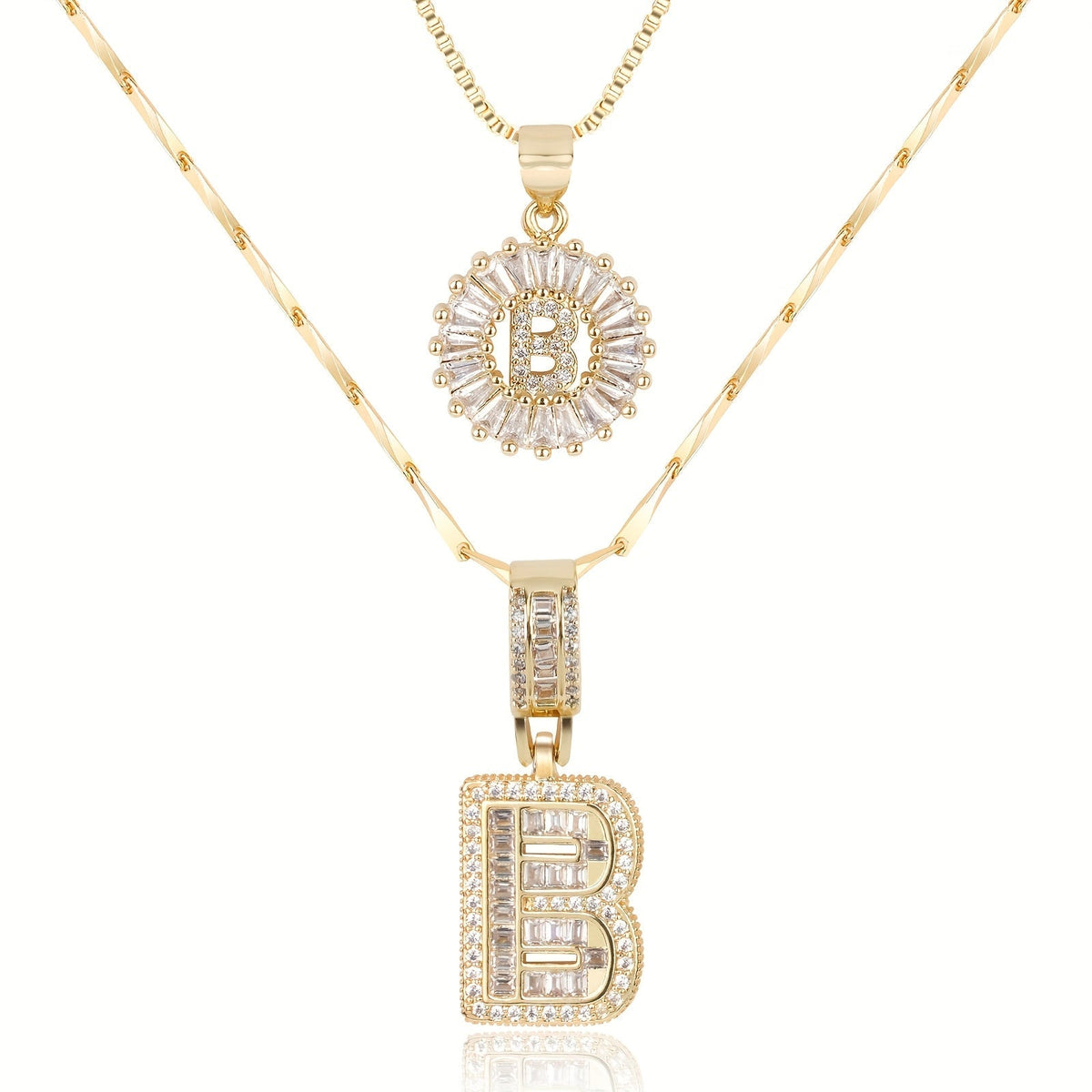 2-Piece Initial Necklace Set
