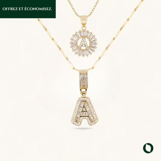 2-Piece Initial Necklace Set