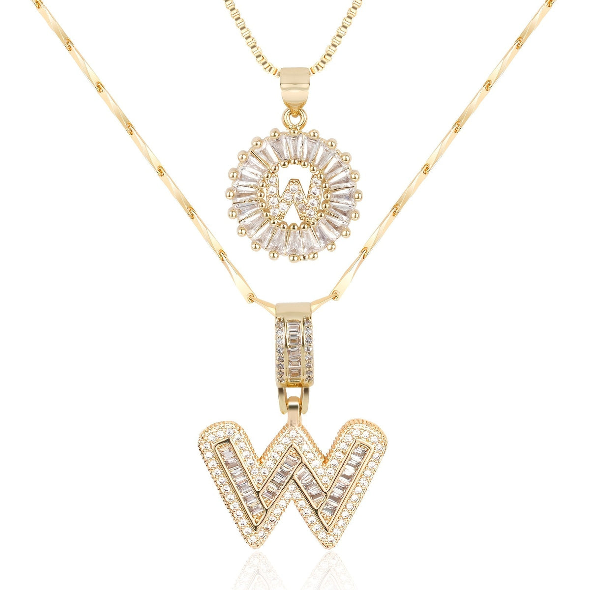 2-Piece Initial Necklace Set